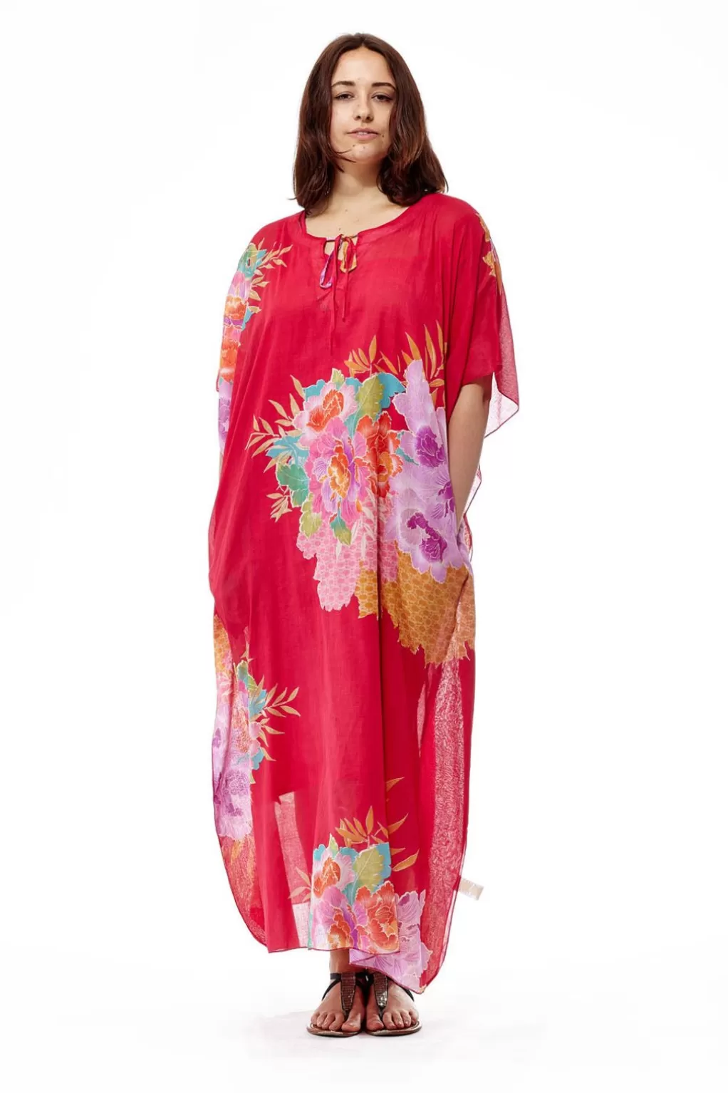 La Cera™ 100% Cotton Border Print Caftan