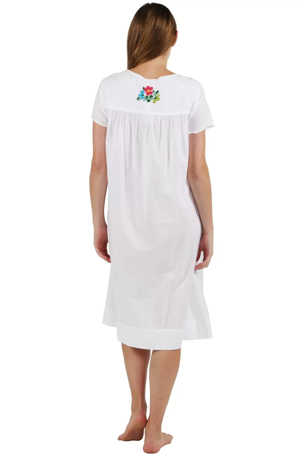 La Cera™ 100% Cotton Cap Sleeve Embroidered Dress