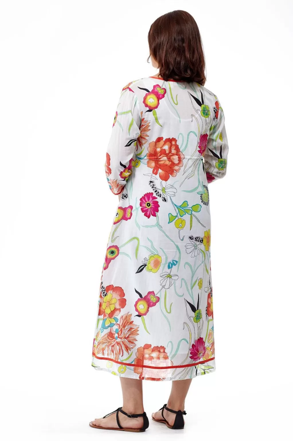 La Cera™ 100% Cotton Floral Print Caftan