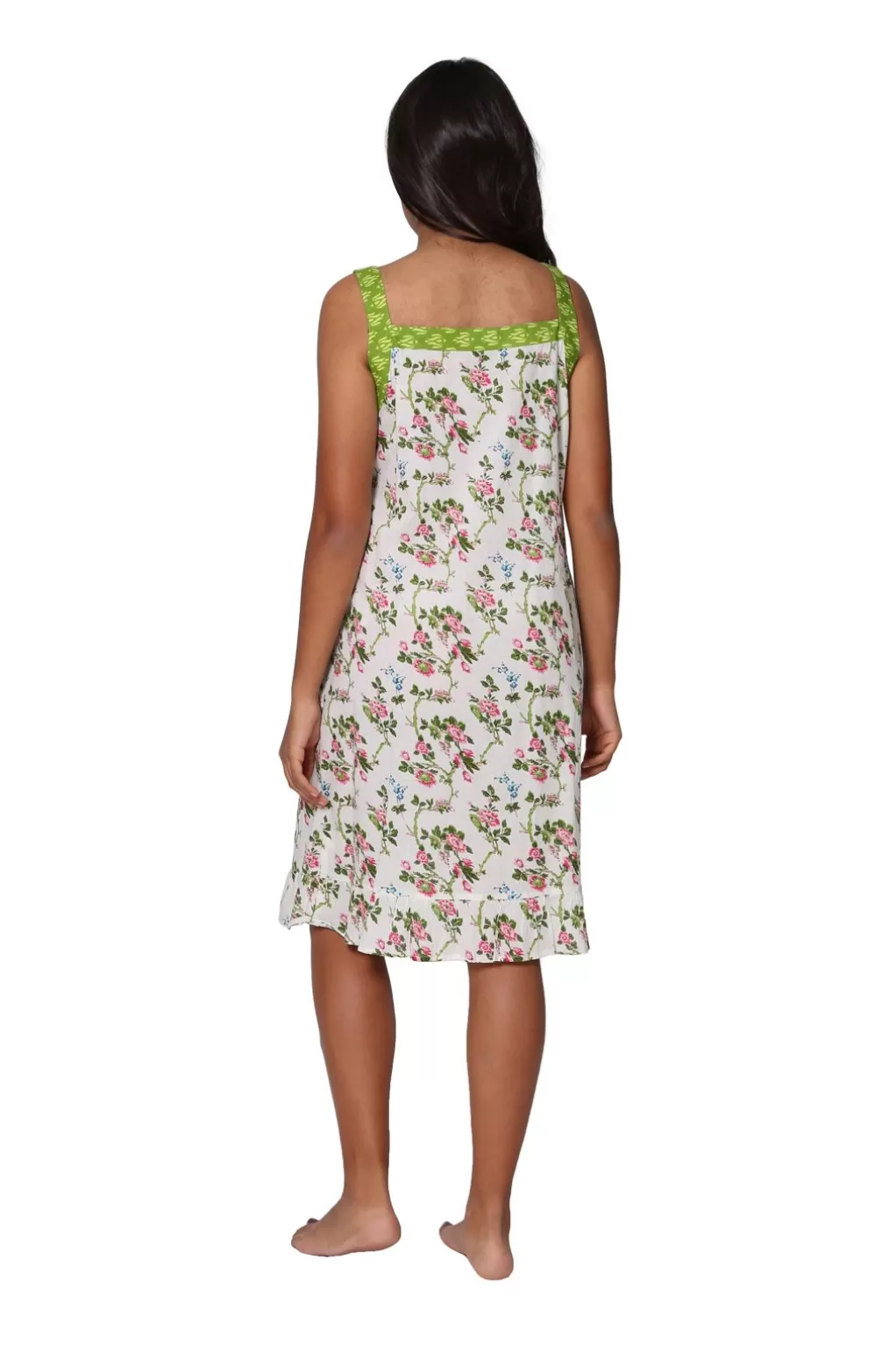La Cera™ 100% Cotton Floral Print Chemise