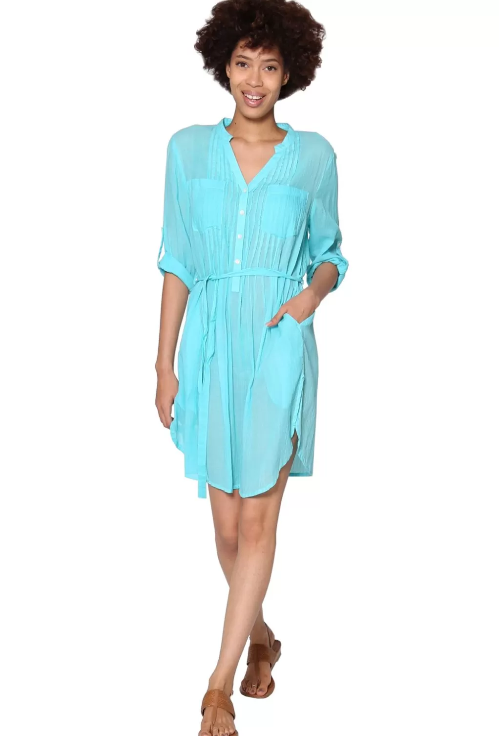 La Cera™ 100% Cotton Gauze Cover Up