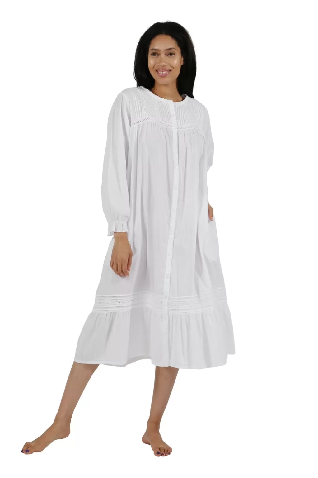 La Cera™ 100% Cotton Long Sleeve Robe
