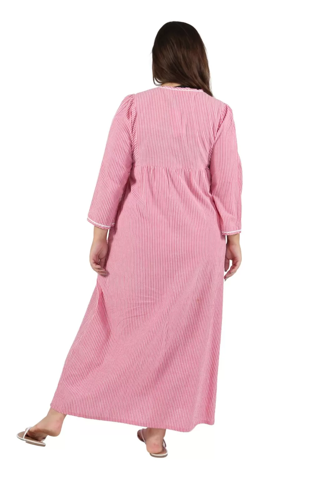 La Cera™ 100% Cotton Plus Size Zip Front Robe