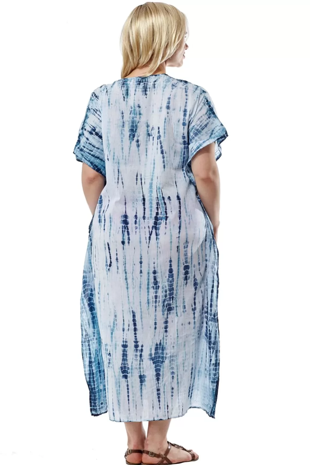 La Cera™ 100% Cotton Tie-Dye Print Caftan