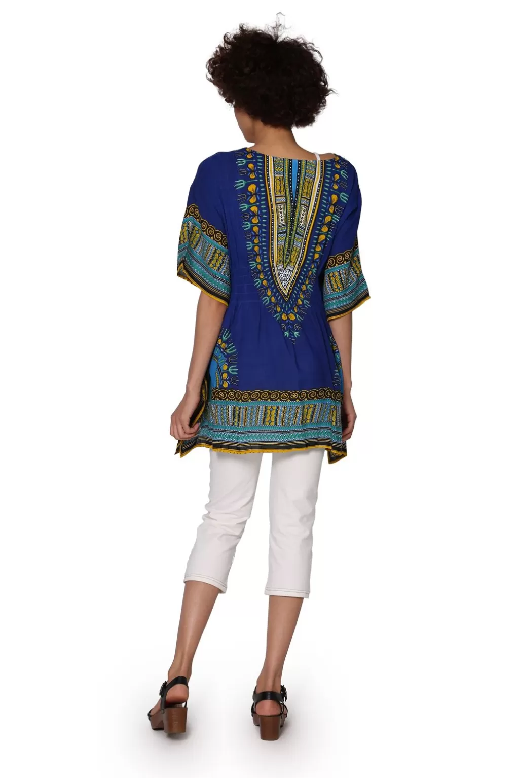 La Cera™ Abstract Print Kimono Tunic