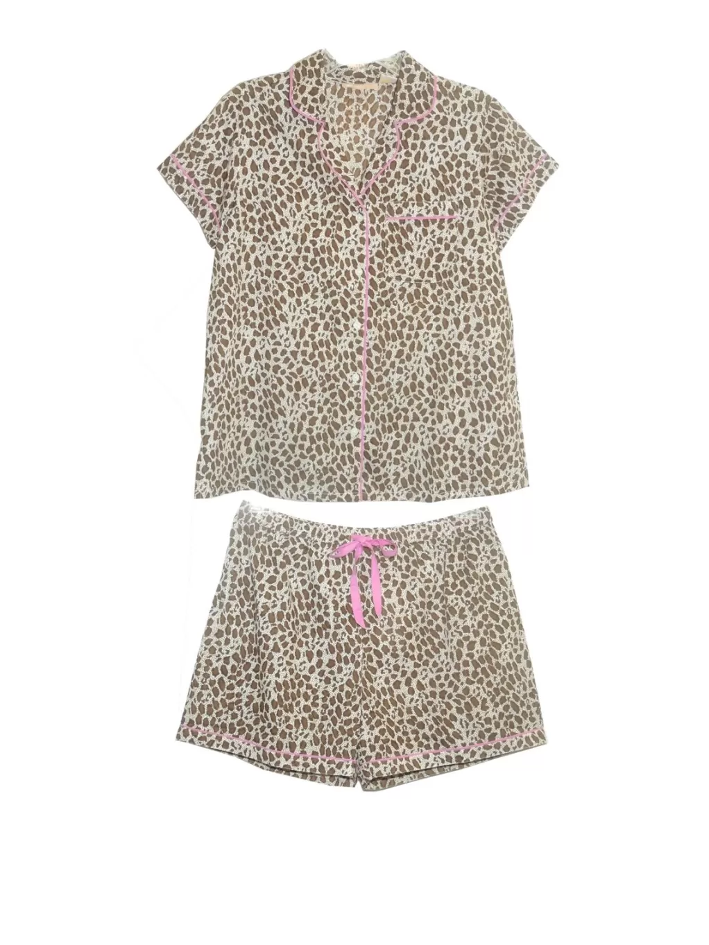 La Cera™ Cheetah Print Plus Size Pajamas