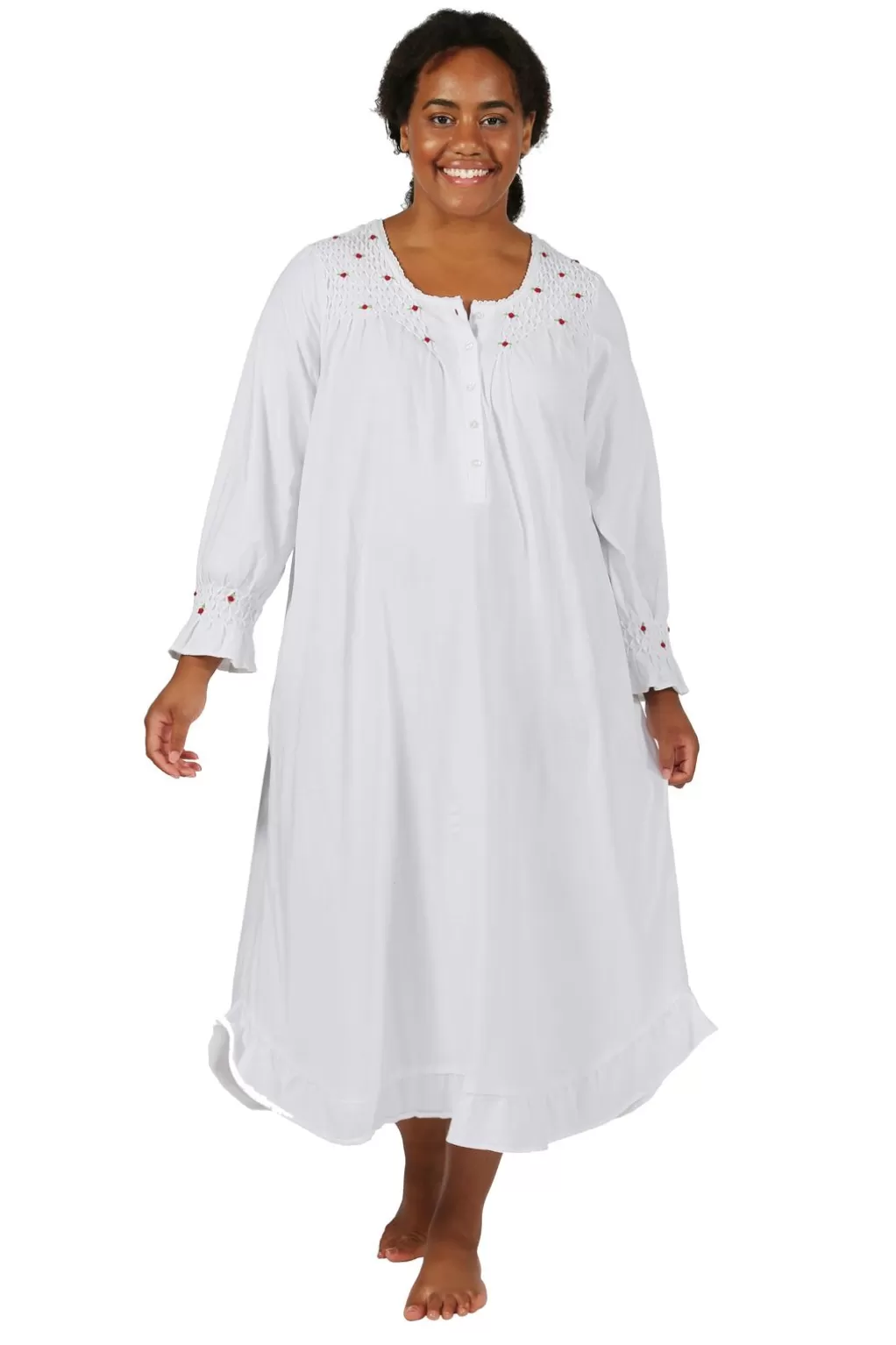 La Cera™ Cotton Knit Plus Size Gown