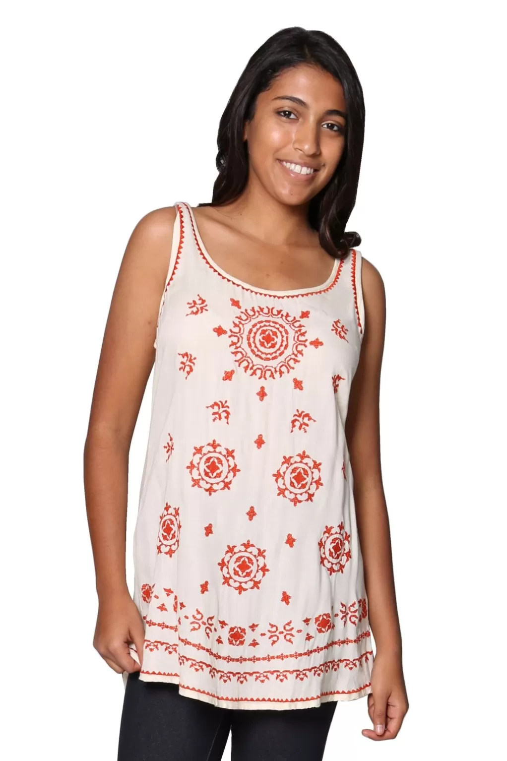 La Cera™ Embroidered Rayon Tank