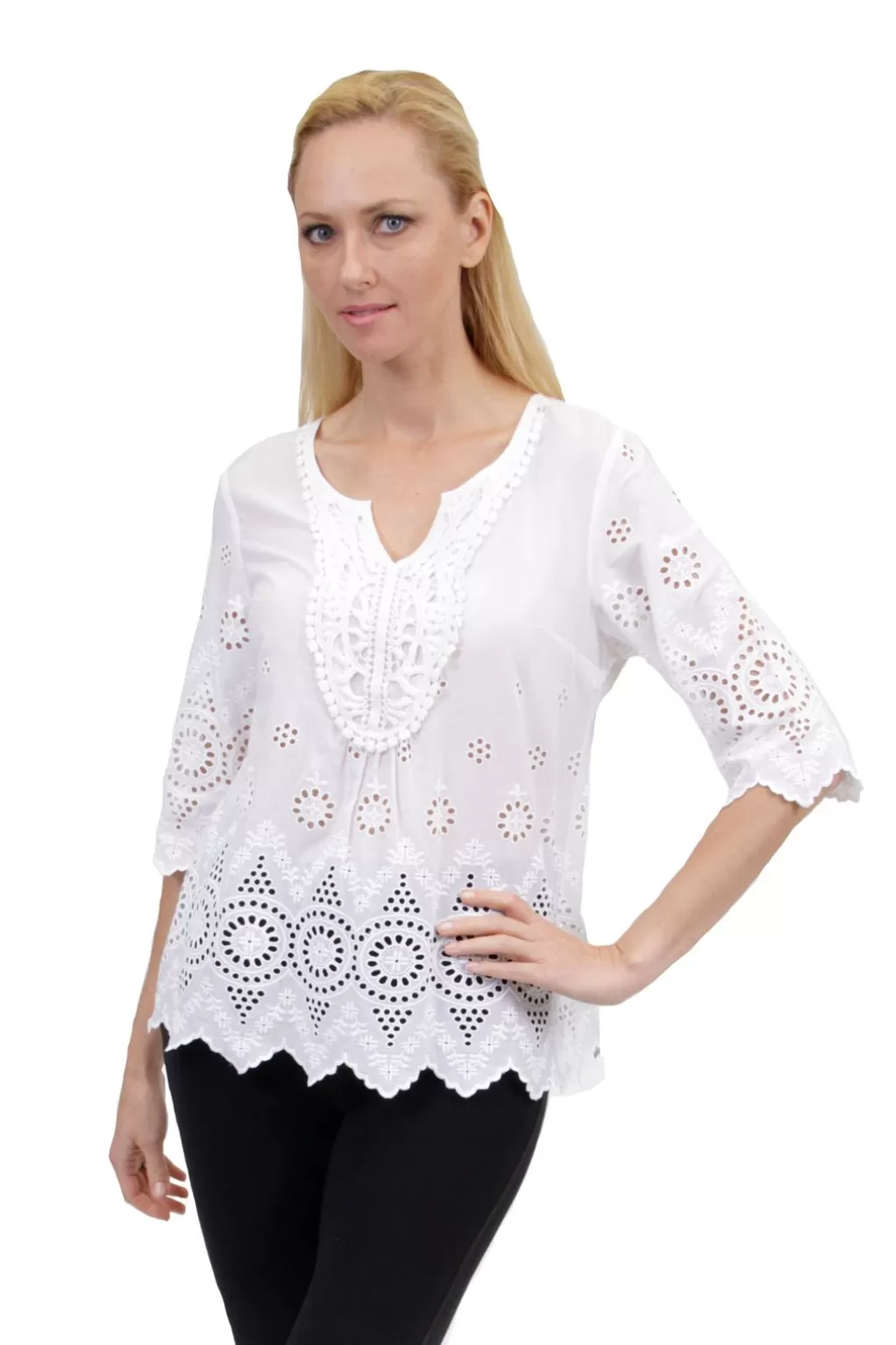 La Cera™ Eyelet Lace Top