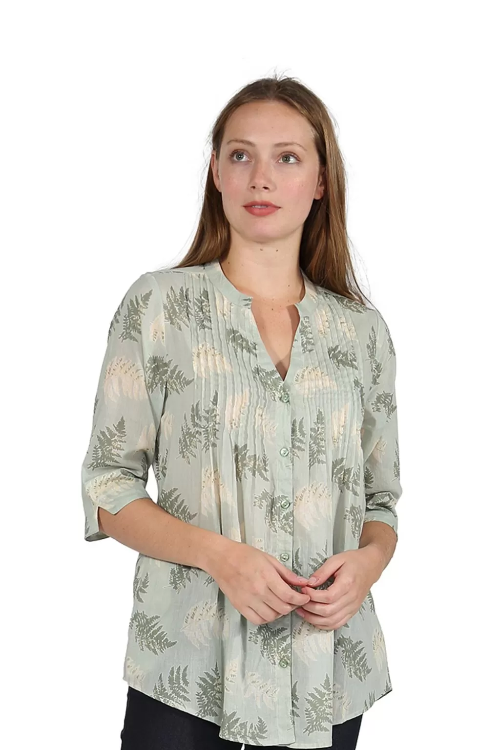 La Cera™ Fern Print Release Print Tunic