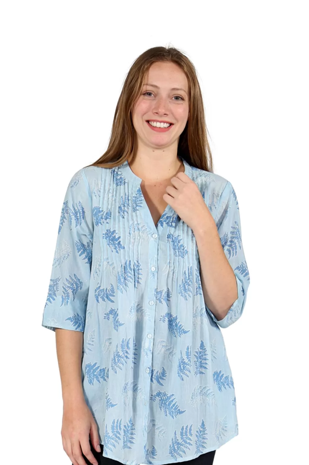 La Cera™ Fern Print Release Print Tunic