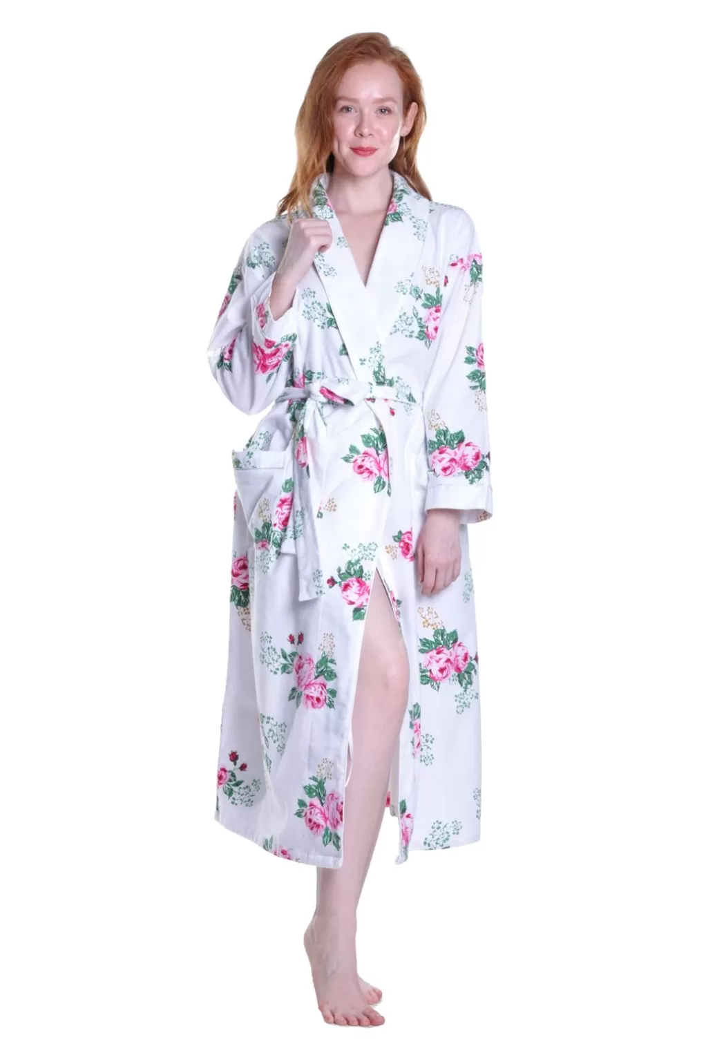 La Cera™ Flannel Floral Robe