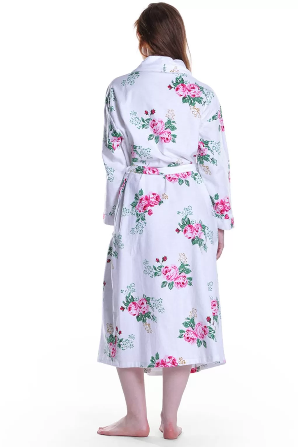 La Cera™ Flannel Floral Robe