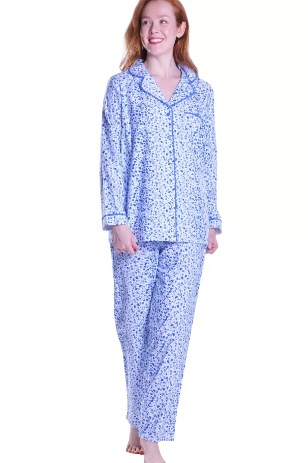 La Cera™ Flannel Long Sleeve Pajama Set