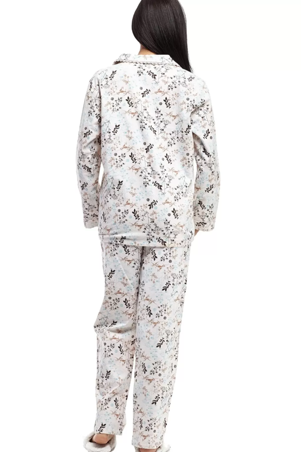 La Cera™ Flannel Long Sleeve Pajama Set