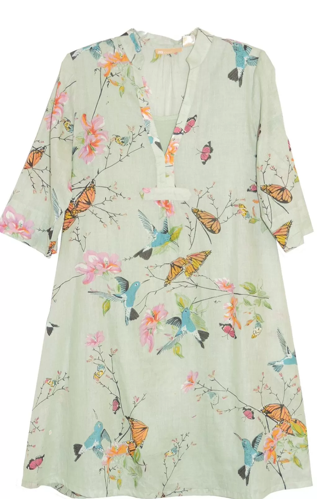 La Cera™ Floral Hummingbird Plus Size Sundress