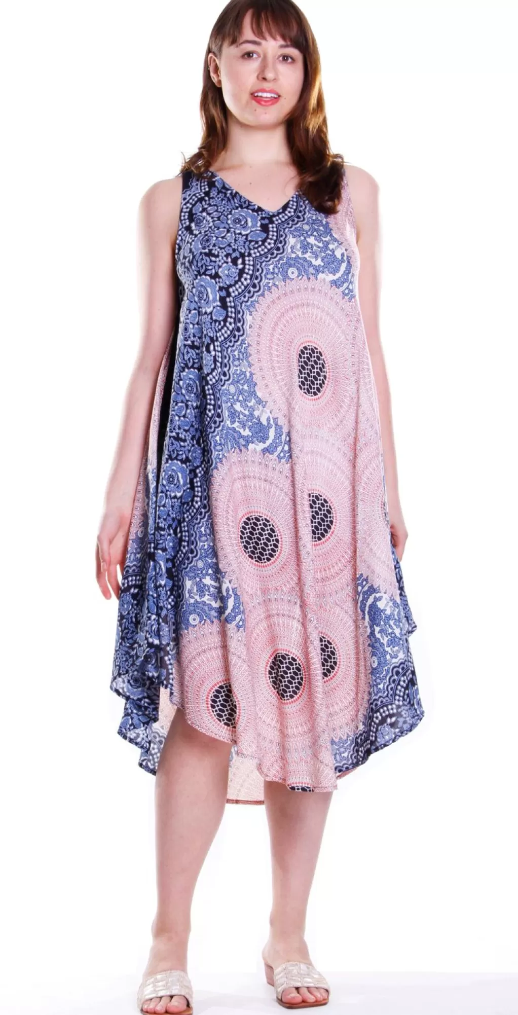 La Cera™ Floral Print Handkerchief Dress