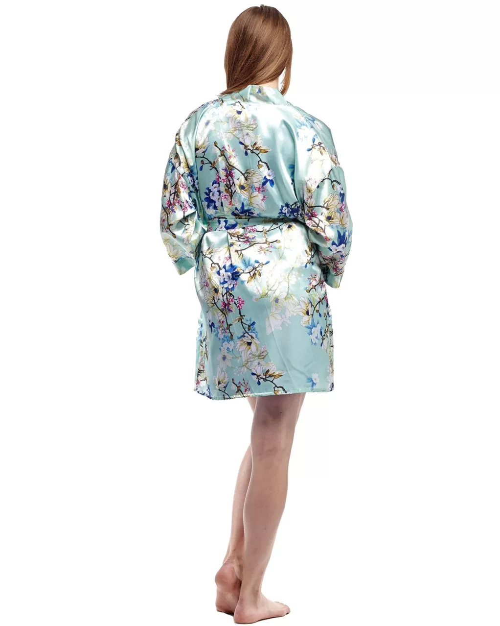 La Cera™ Floral Satin Robe