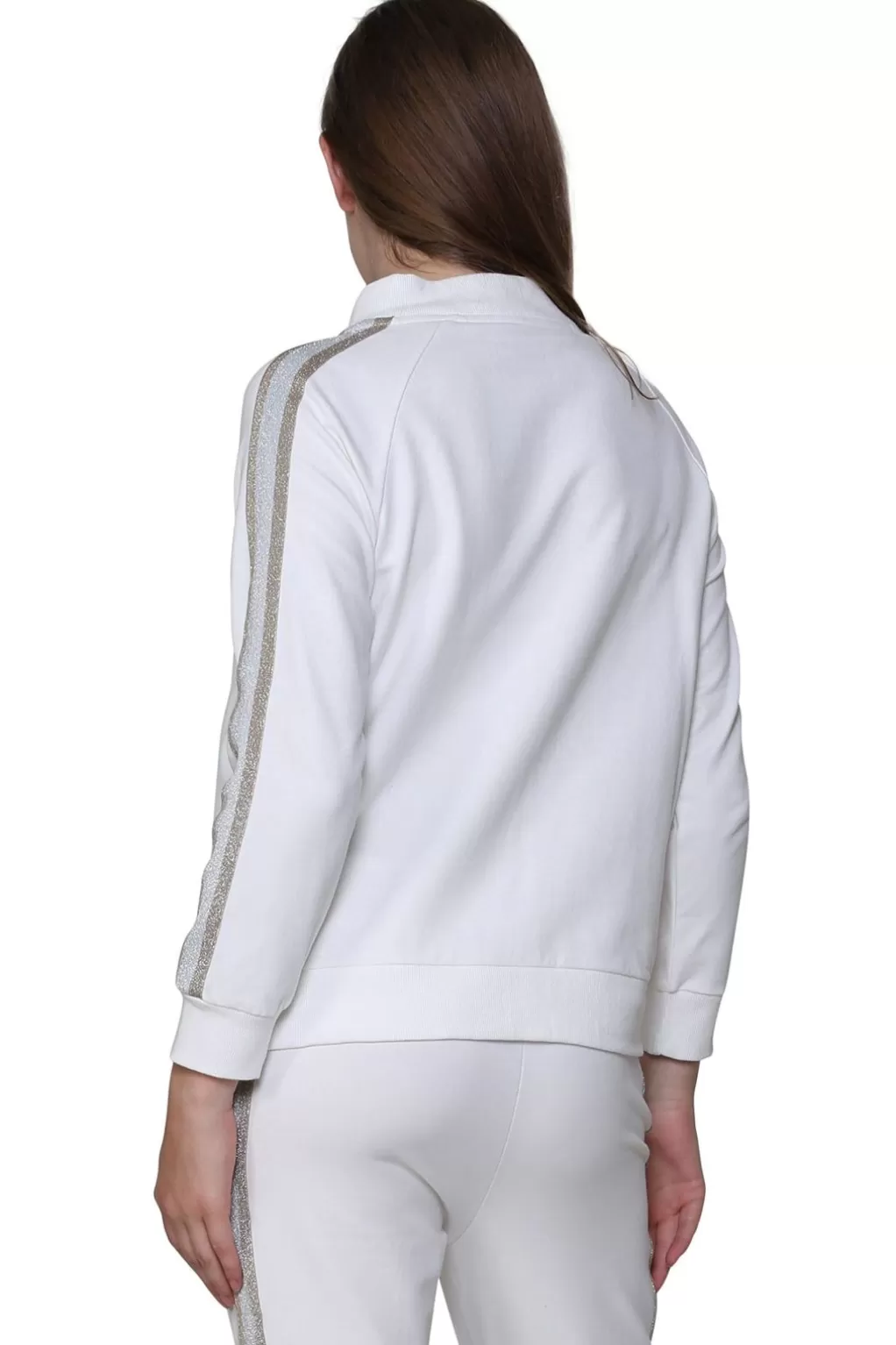 La Cera™ French Terry Cotton 2-Piece Zip-Front Track Pant Set