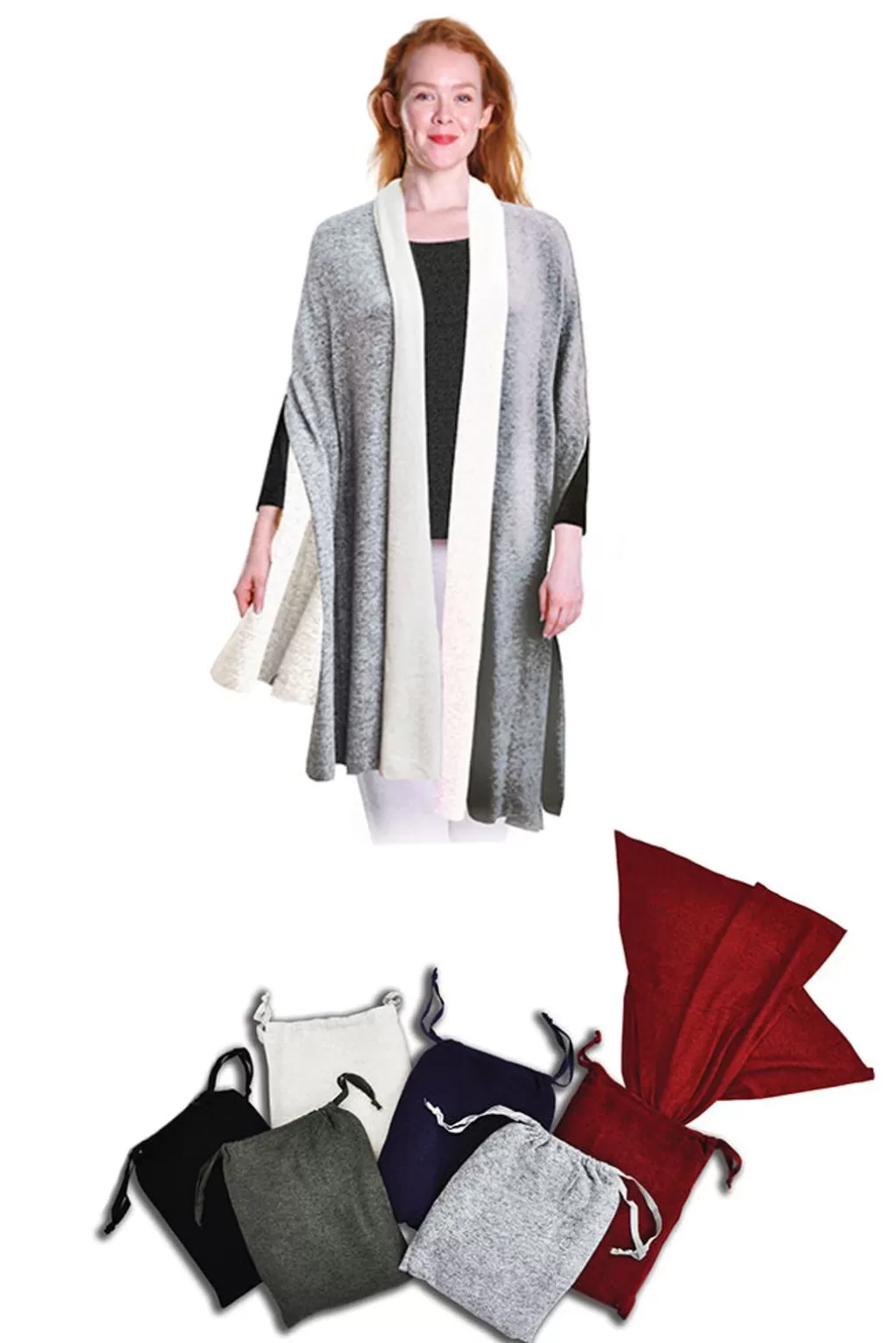 La Cera™ Gift Bag With Shawl And Ear Cozy