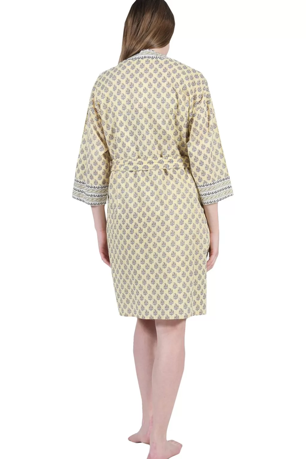 La Cera™ La Cera 100% Cotton Short Kimono Wrap