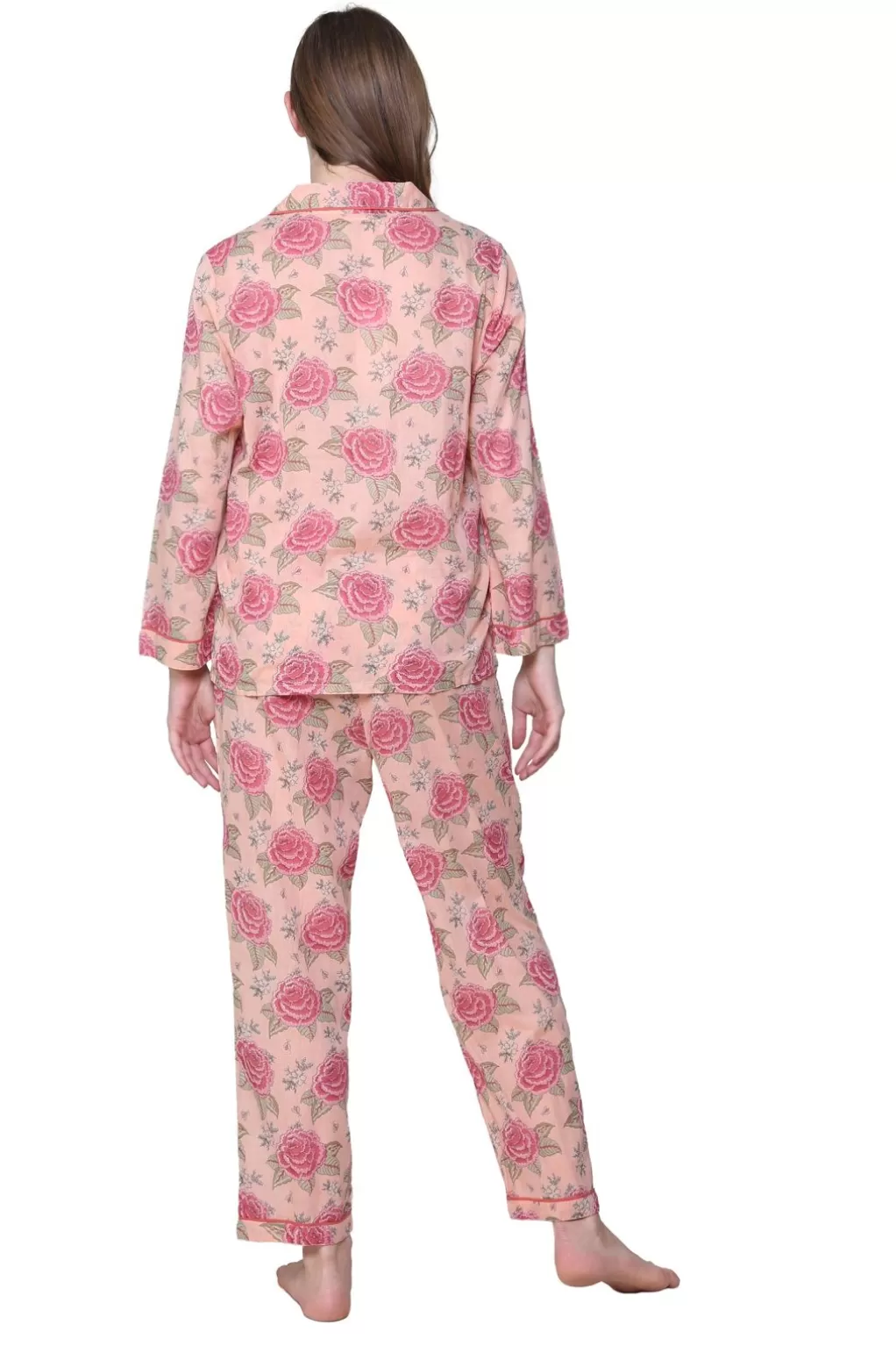 La Cera™ La Cera 3/4 Sleeve Cotton Pajama Set