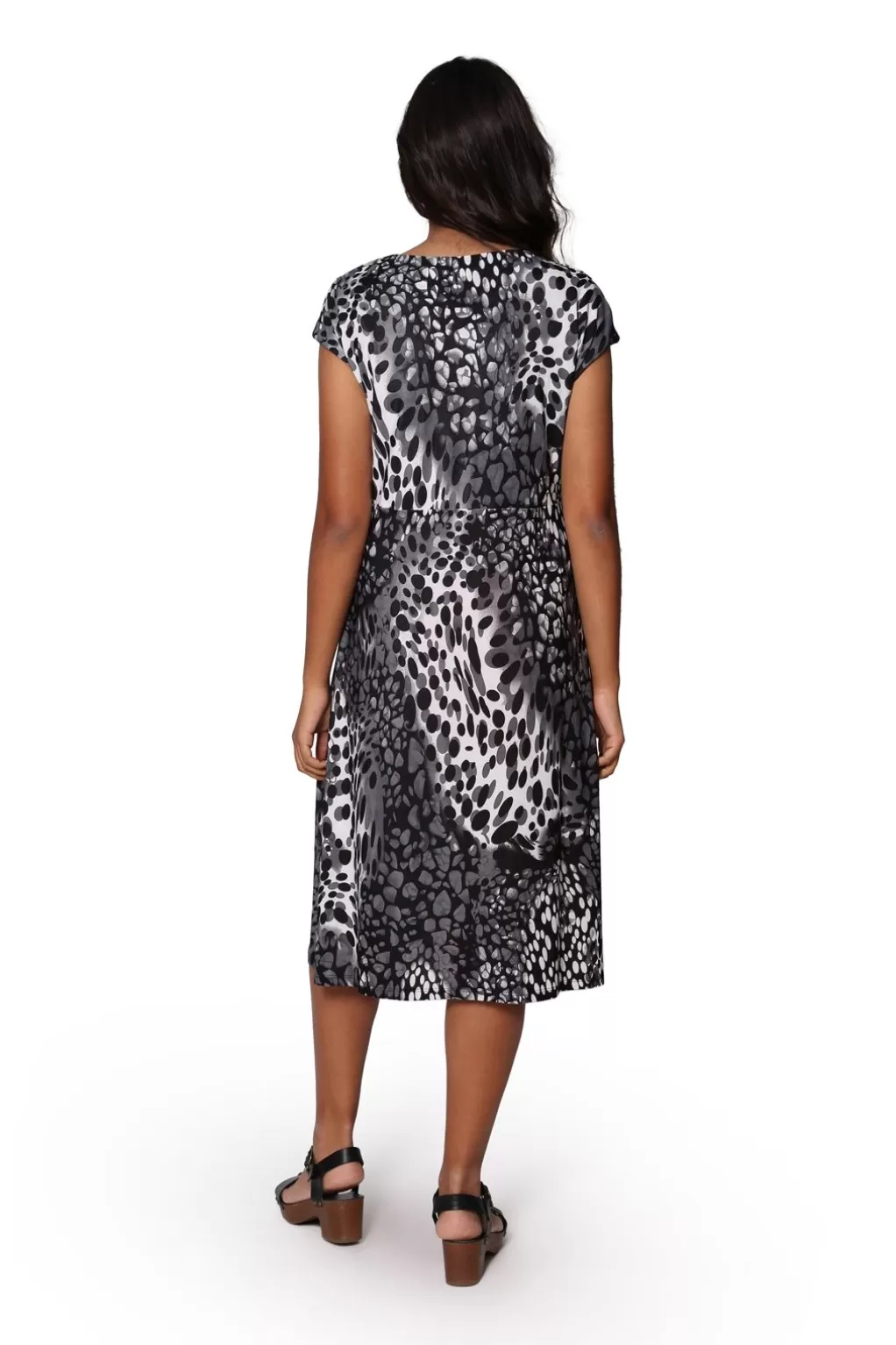 La Cera™ La Cera Animal Print Sleeveless Dress