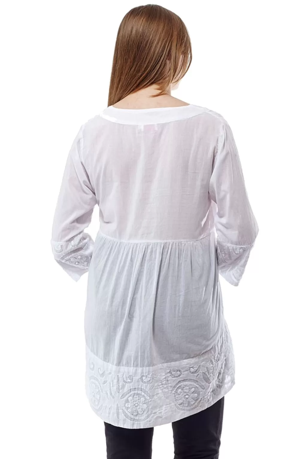 La Cera™ La Cera Applique Trimmed Tunic Top