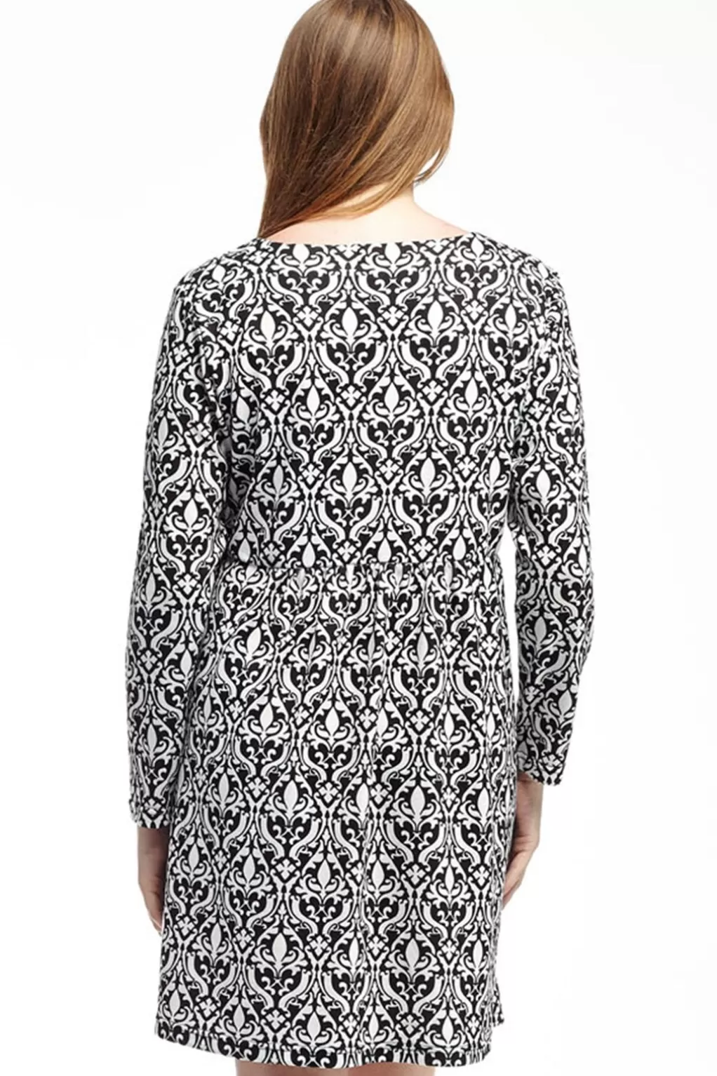 La Cera™ La Cera Baroque Print Pullover Tunic Top