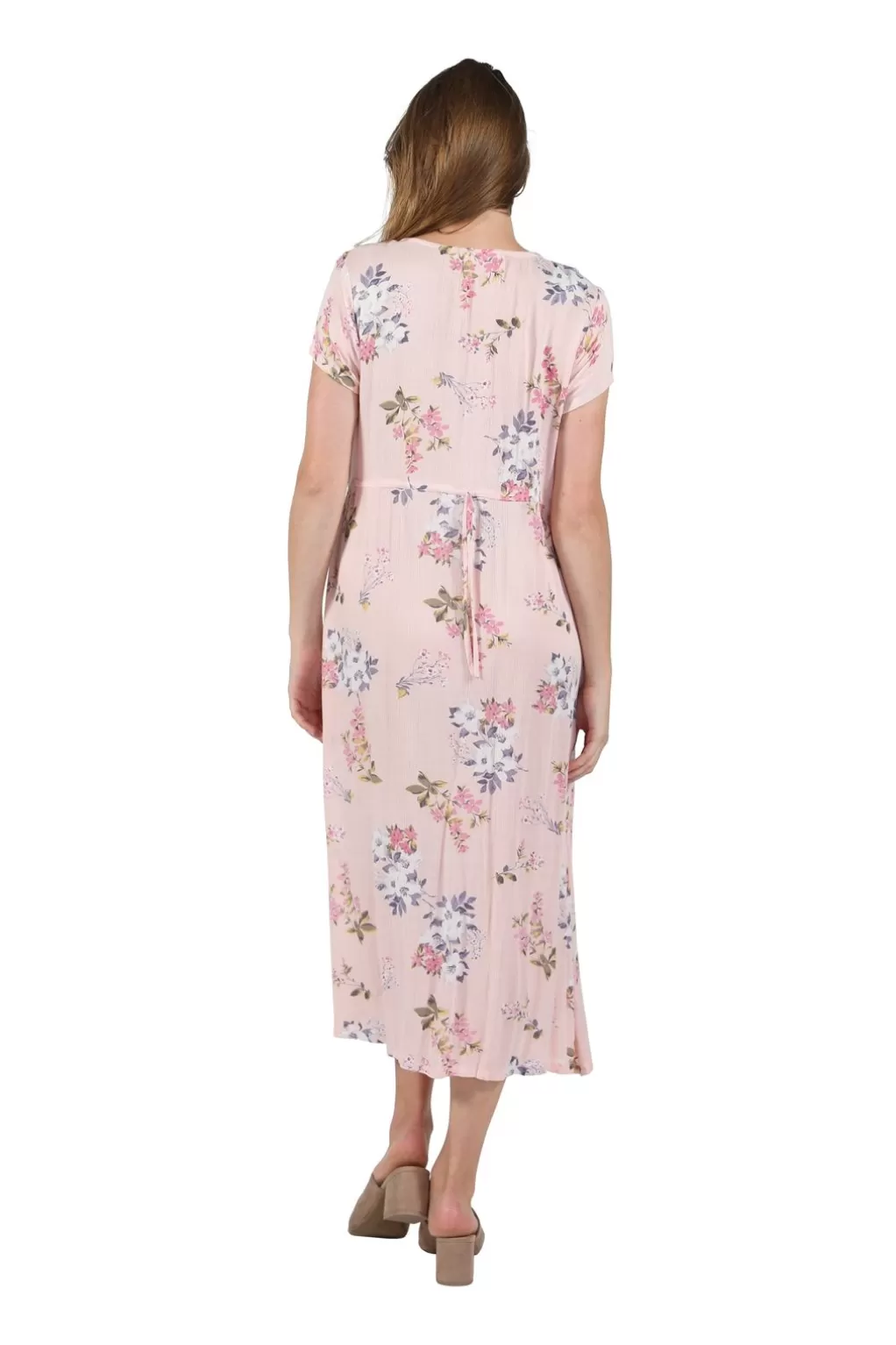 La Cera™ La Cera Button Front Short Sleeve Dress