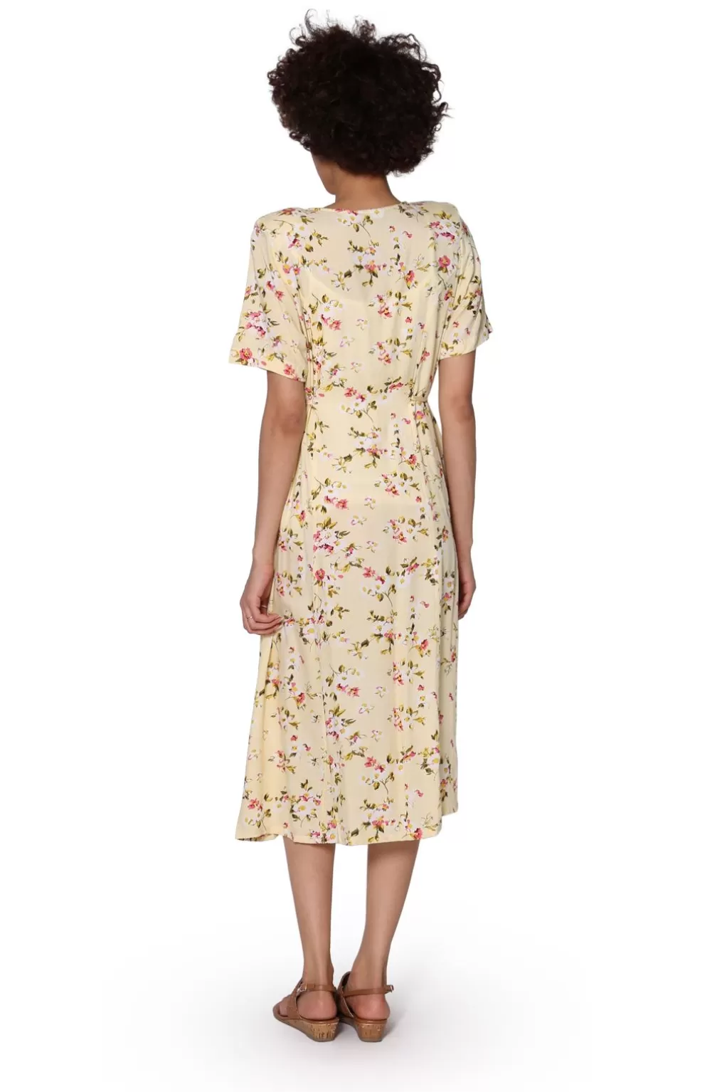 La Cera™ La Cera Button Front Short Sleeve Dress