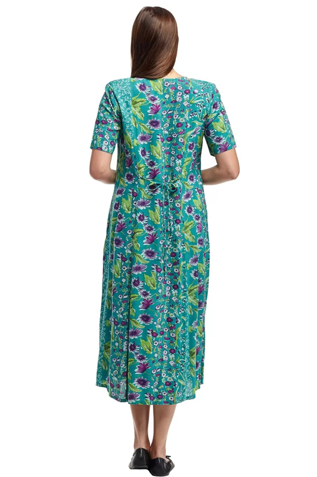 La Cera™ La Cera Button Front Short Sleeve Dress