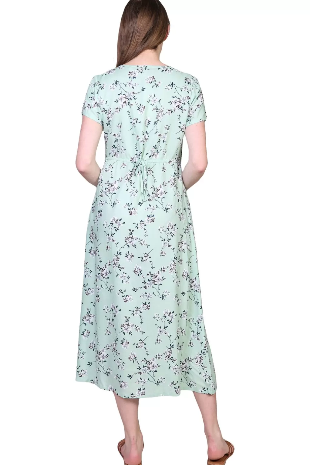 La Cera™ La Cera Button Front Short Sleeve Dress