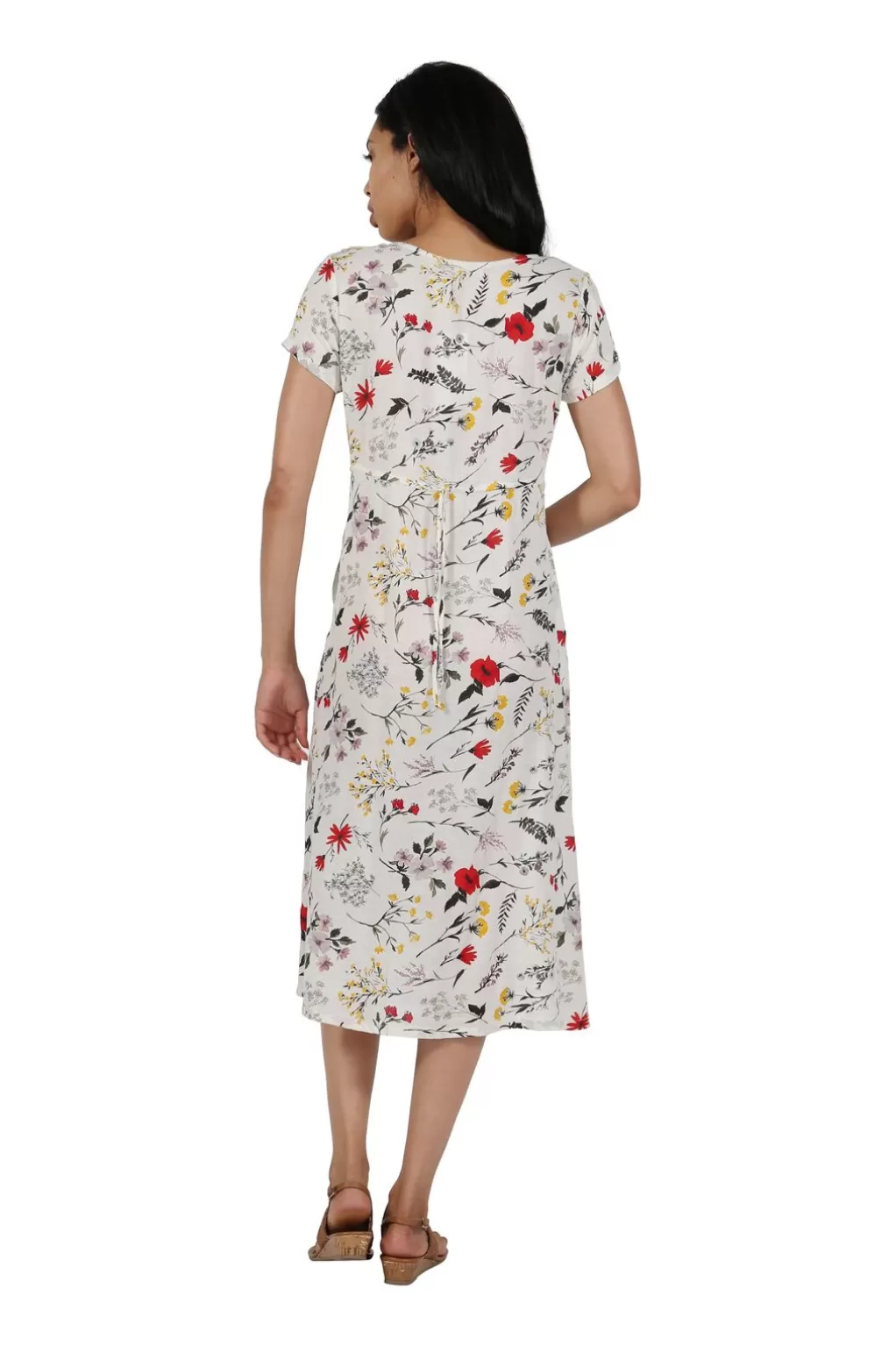 La Cera™ La Cera Button Front Short Sleeve Dress