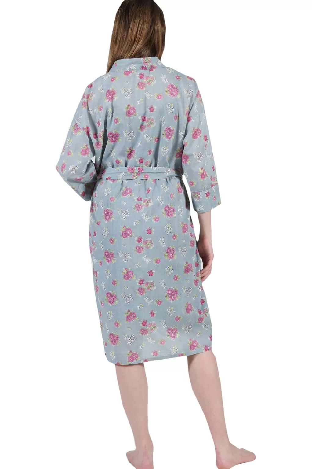 La Cera™ La Cera Cotton Wrap Robe