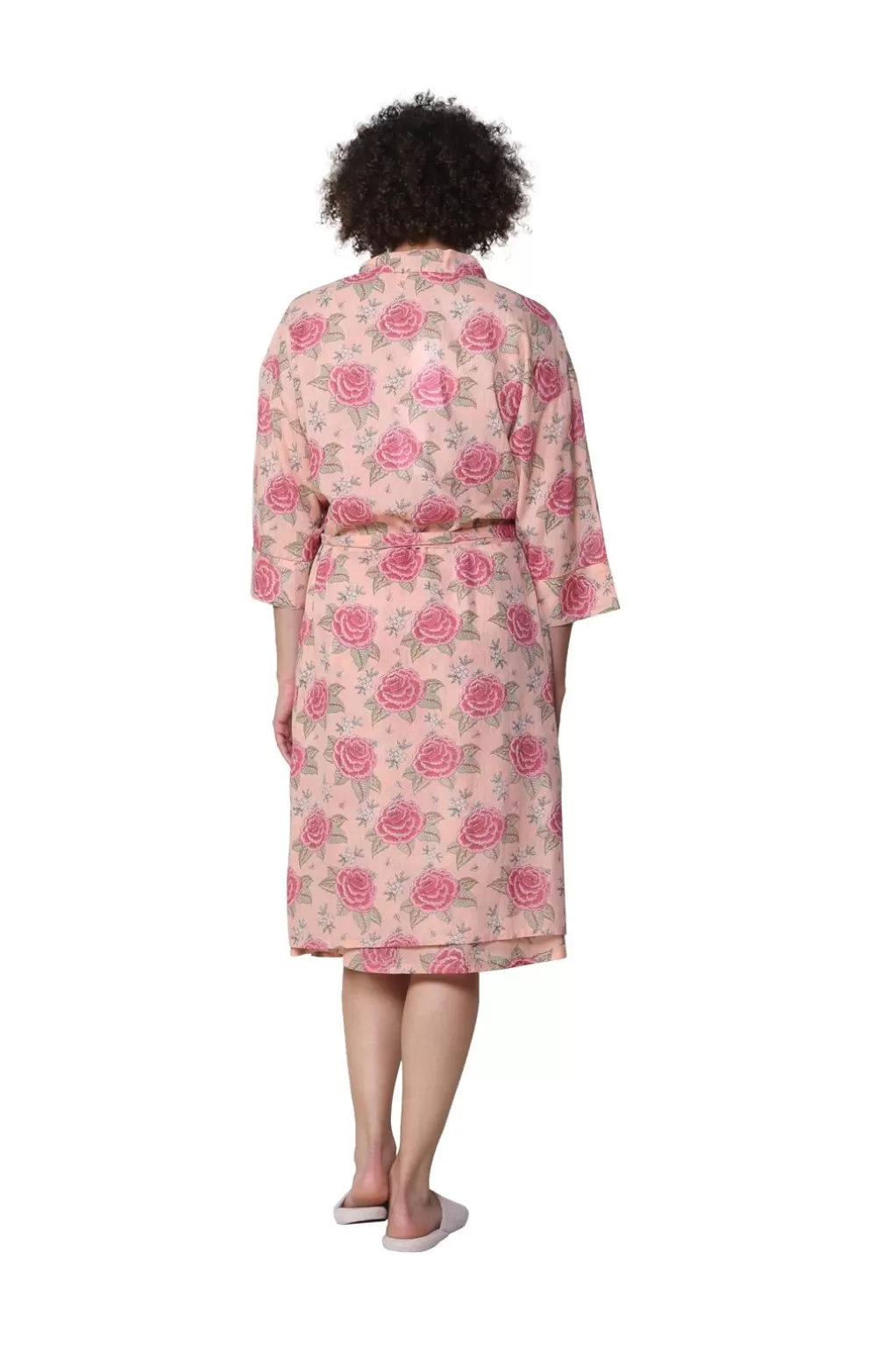 La Cera™ La Cera Cotton Wrap Robe