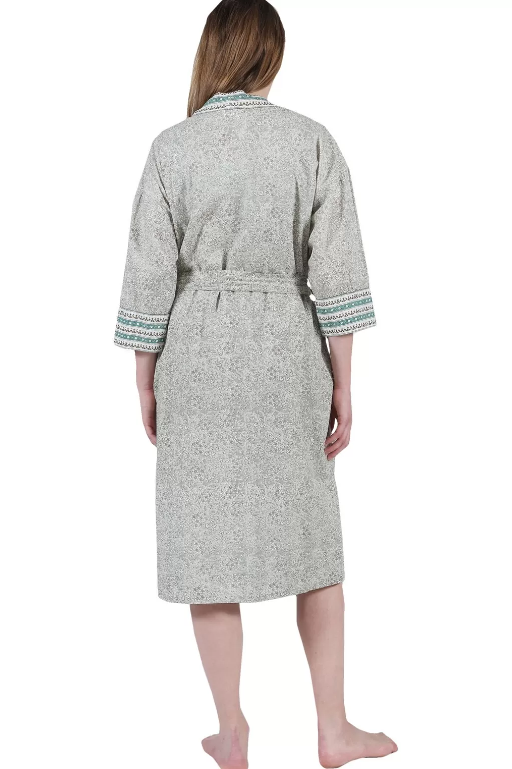 La Cera™ La Cera Cotton Wrap Robe