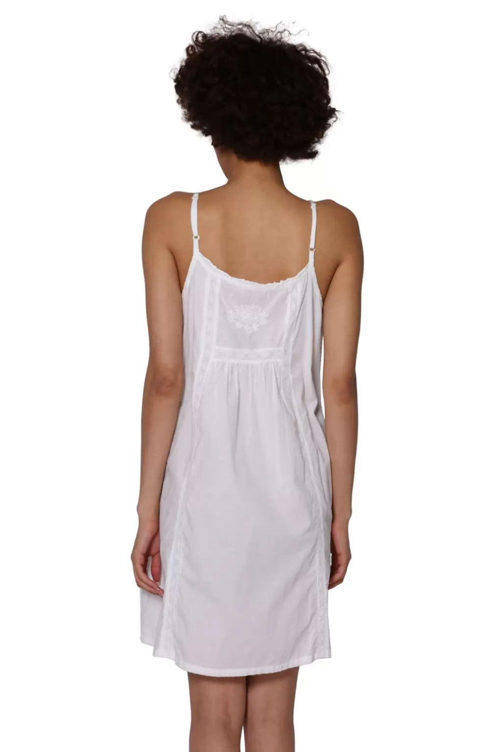 La Cera™ La Cera Embroidered Bib Sleeveless Chemise