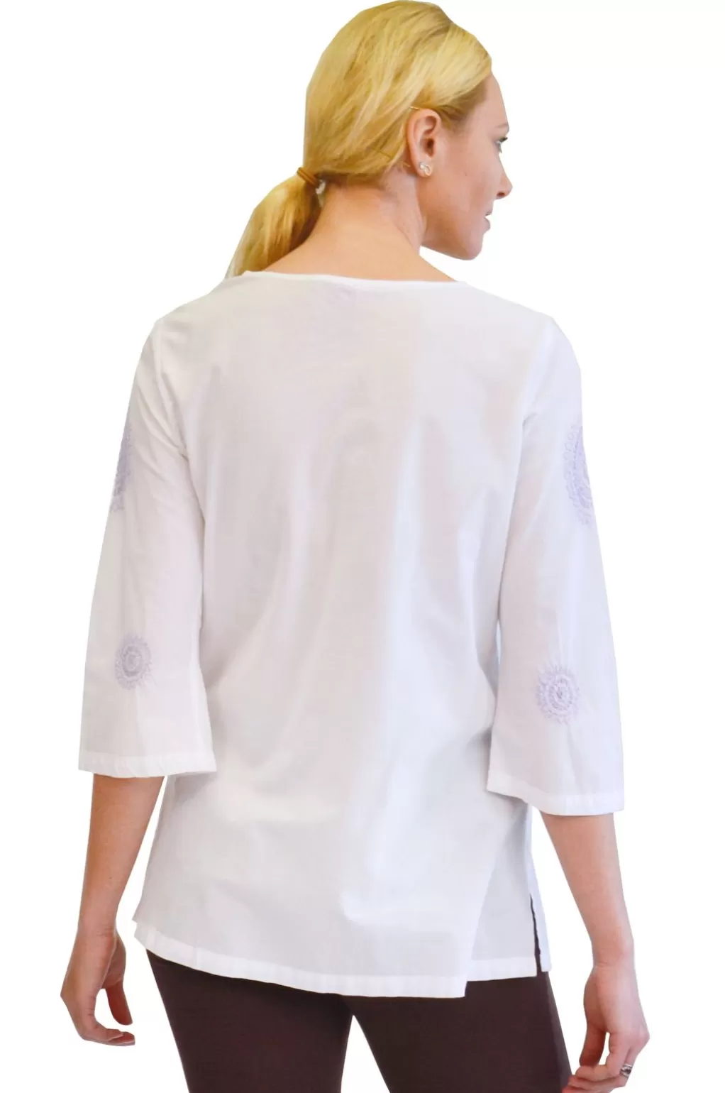 La Cera™ La Cera Embroidered V-Neck Shirt