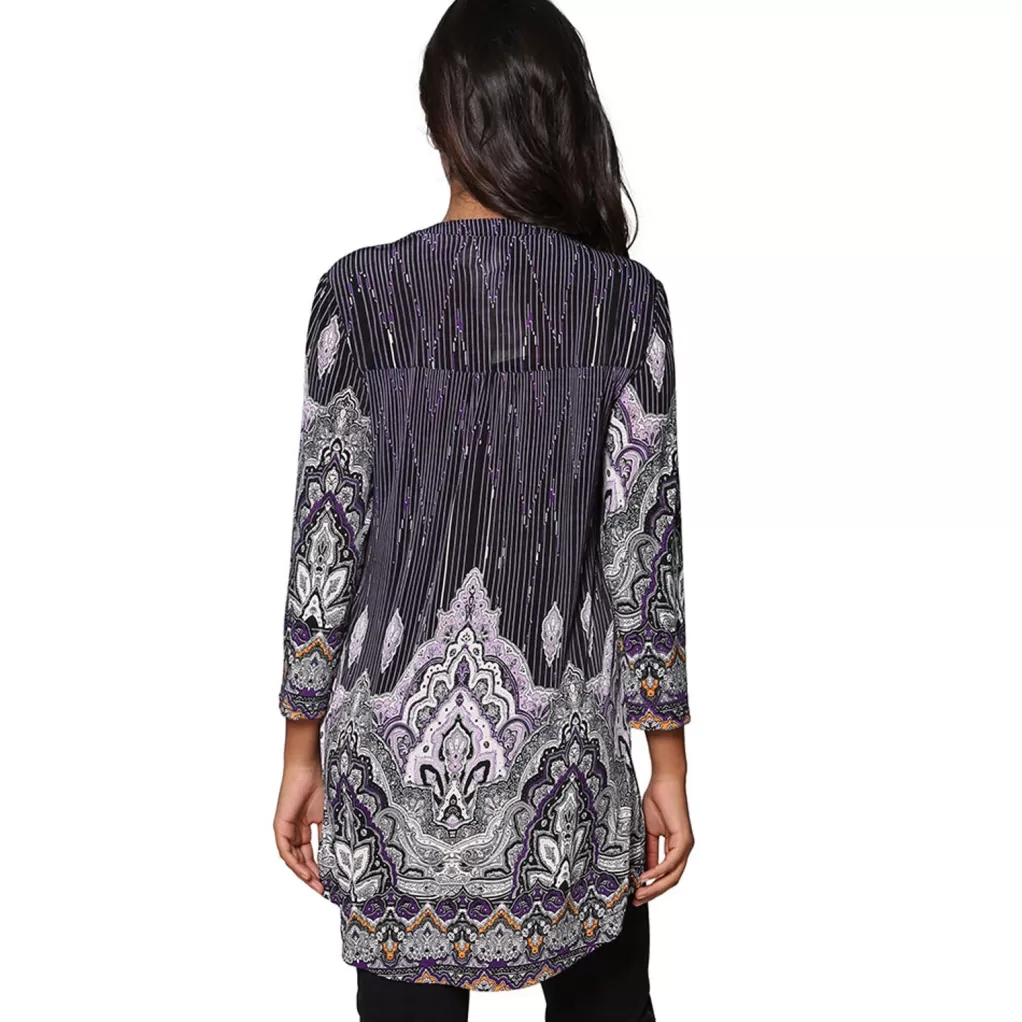 La Cera™ La Cera Empire Paisley Print Tunic