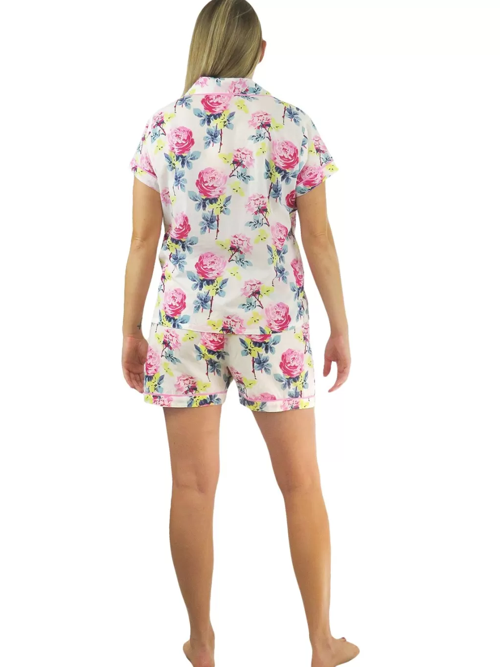 La Cera™ La Cera Floral Boxer Pajama Set