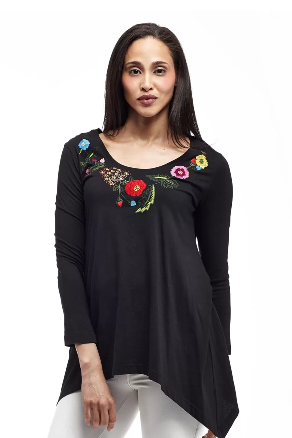 La Cera™ La Cera Floral Embroidered Top