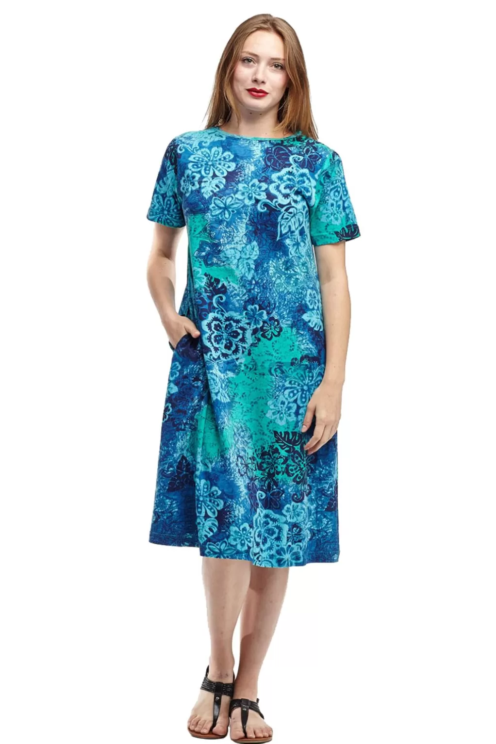 La Cera™ La Cera Floral Print A-Line Dress