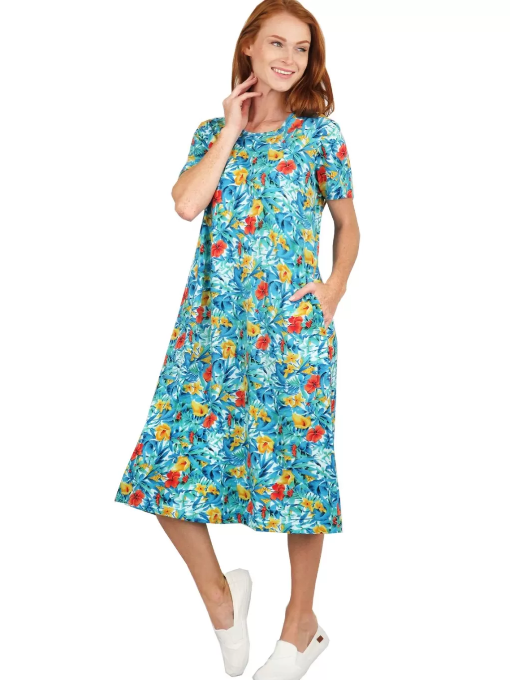 La Cera™ La Cera Floral Printed A-Line Dress