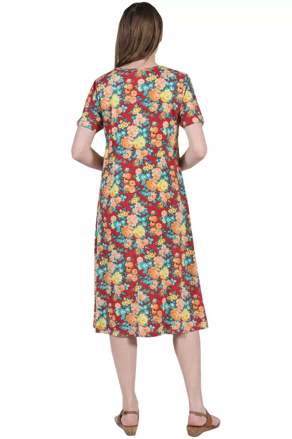 La Cera™ La Cera Floral Printed A-Line Dress