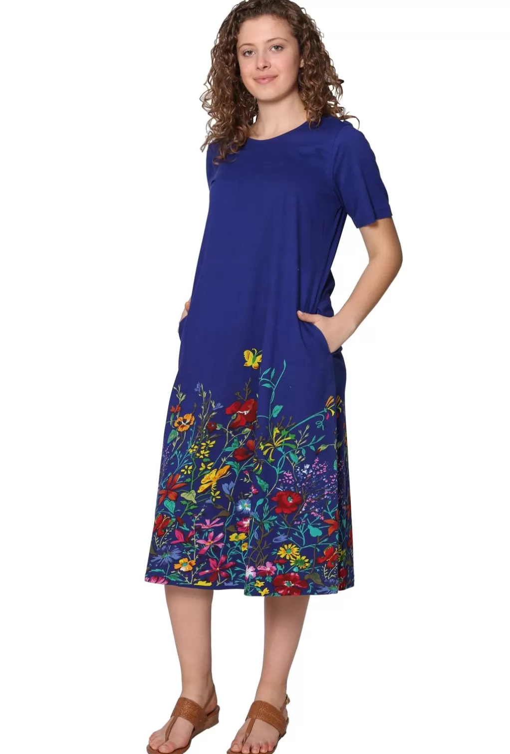 La Cera™ La Cera Floral Printed Short Sleeve Dress - Plus Size