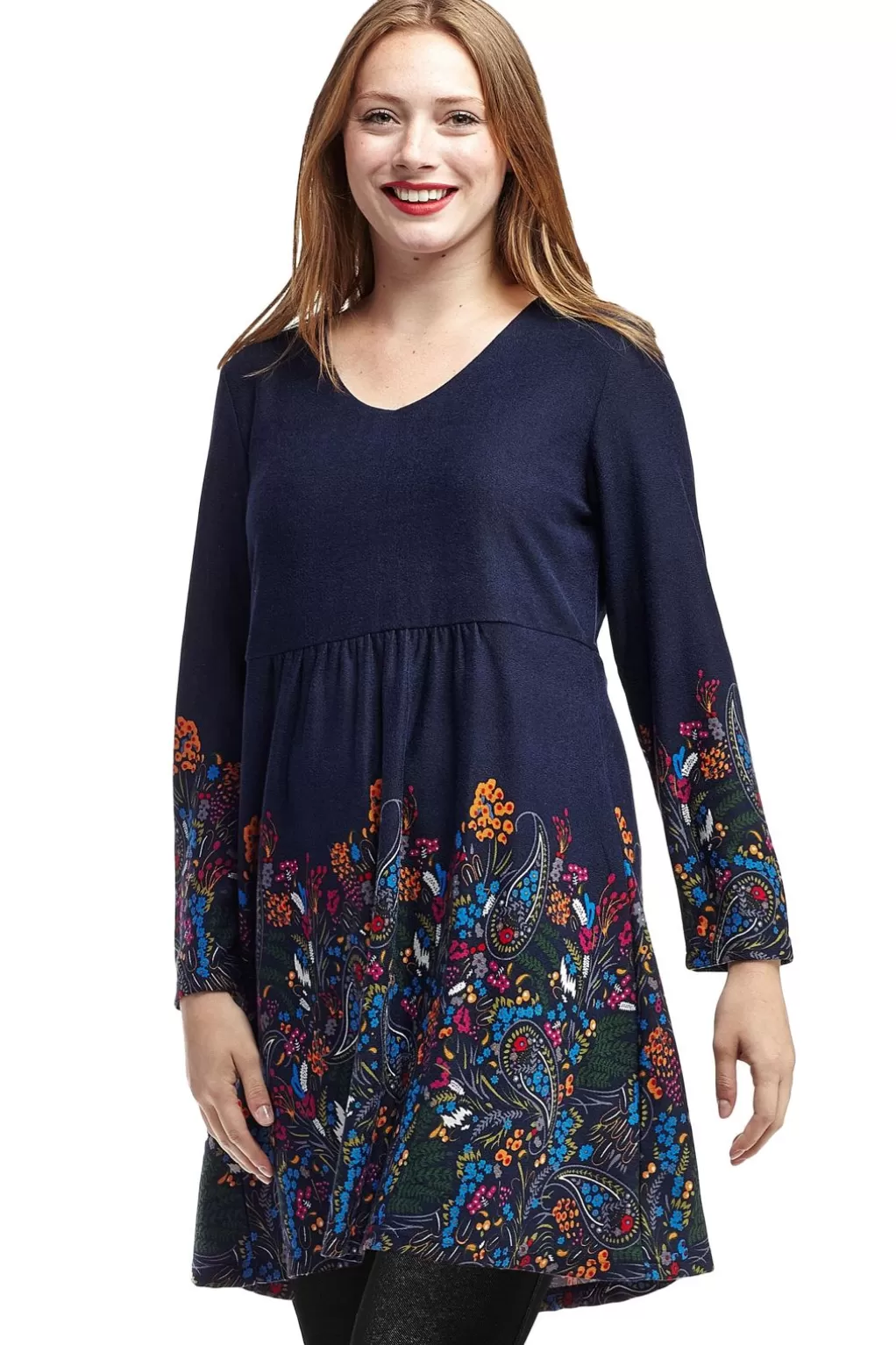 La Cera™ La Cera Floral Pullover Tunic Top
