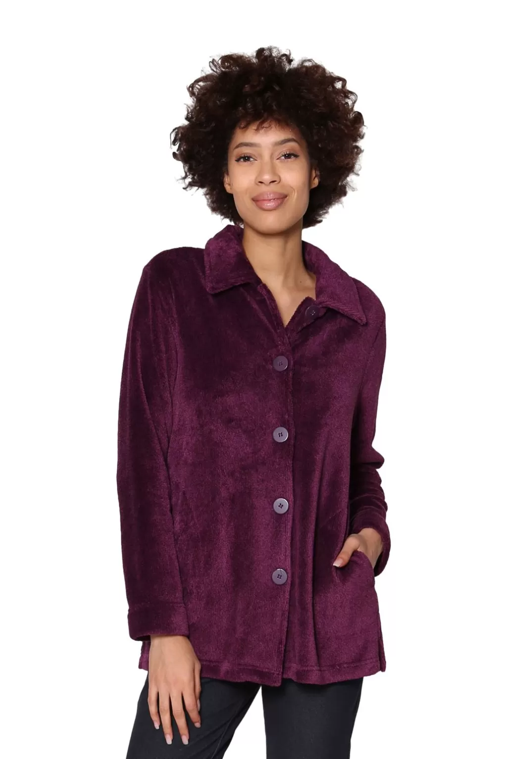 La Cera™ La Cera Heather Fleece Bed Jacket