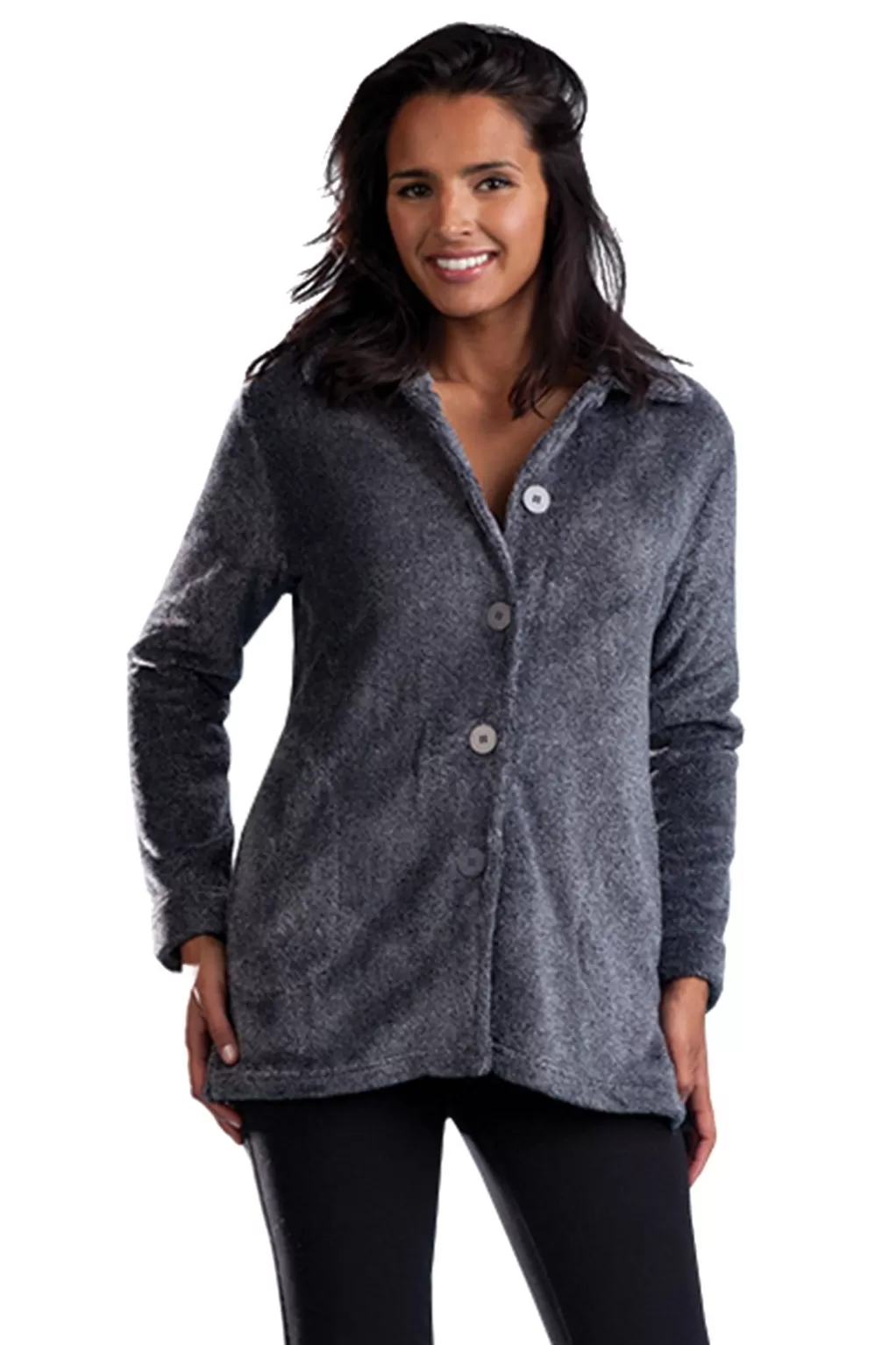 La Cera™ La Cera Heather Fleece Bed Jacket