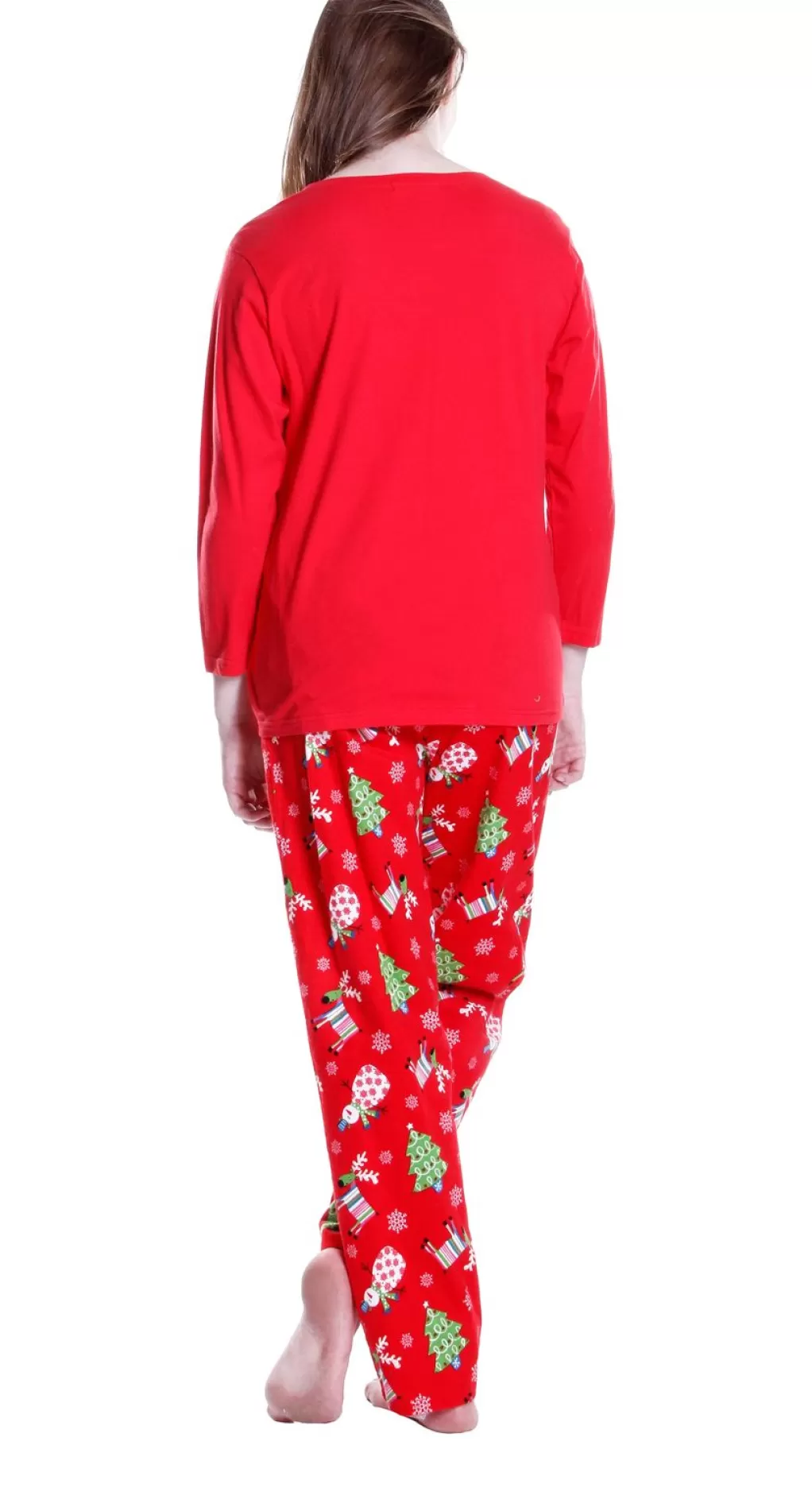 La Cera™ La Cera Holiday Pattern Flannel Pajama Set